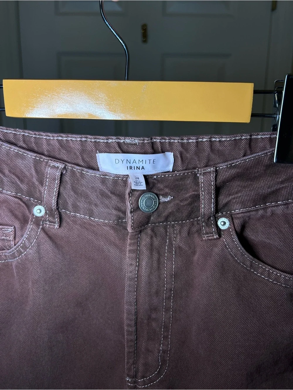 Dynamite Irina Straight Jeans in Dark Brown - Picture 3 of 5